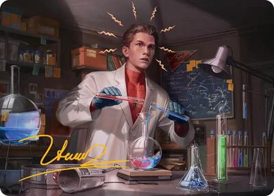 Peter Parker Art Card (3/54) (Gold-Stamped Signature)