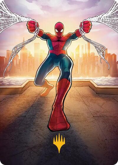 Amazing Spider-Man Art Card (36/54) (Gold-Stamped Planeswalker Symbol)