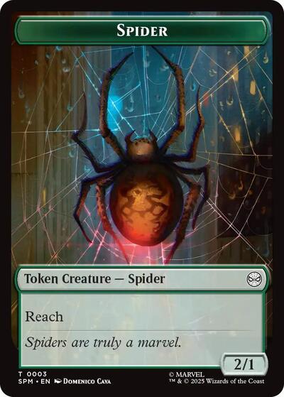 Spider // Illusion Villain Double-Sided Token