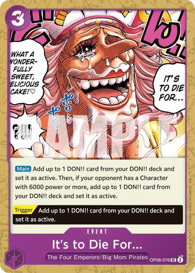 It's to Die For (Reprint)