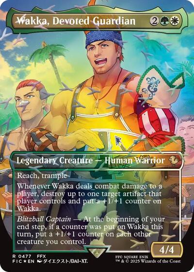 Wakka, Devoted Guardian (Borderless) (Chocobo Track Foil)