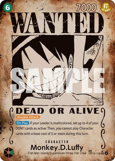Monkey.D.Luffy (118) (Wanted Poster)