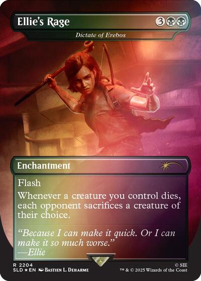 Ellie's Rage - Dictate of Erebos (Rainbow Foil)