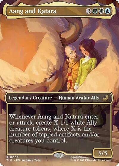 Aang and Katara (Borderless)