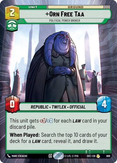 Orn Free Taa - Political Power Broker (Hyperspace Foil)