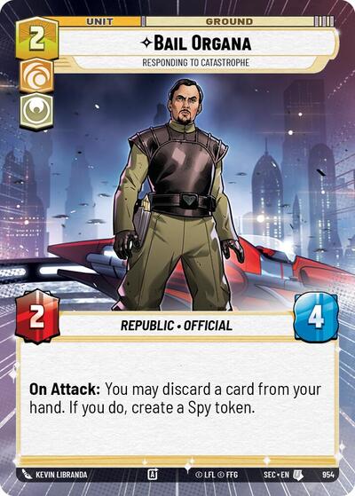 Bail Organa - Responding to Catastrophe (Hyperspace Foil)