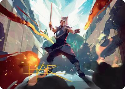 Sokka, Tenacious Tactician Art Card (Gold-Stamped Signature)