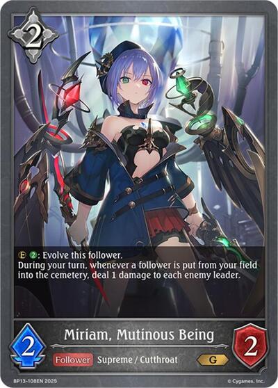 Miriam, Mutinous Being