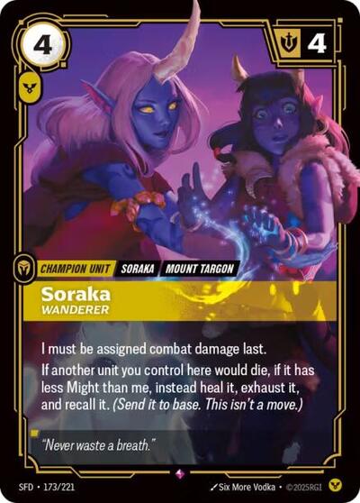 Soraka, Wanderer