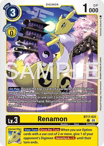 Renamon (BT17-031) (Alternate Art)
