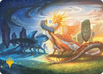 Celestial Reunion Art Card (19/54) (Gold-Stamped Planeswalker Symbol)