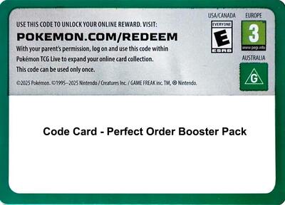 Code Card - Perfect Order Booster Pack