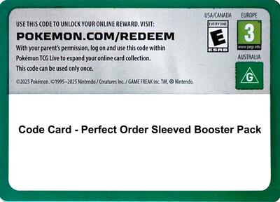 Code Card - Perfect Order Sleeved Booster Pack