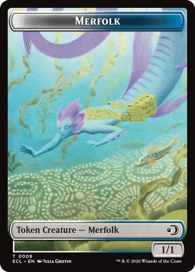 Merfolk // Worm Double-Sided Token