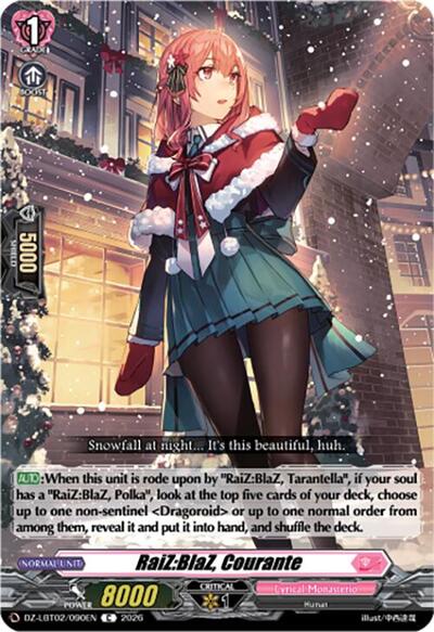 RaiZ:BlaZ, Courante