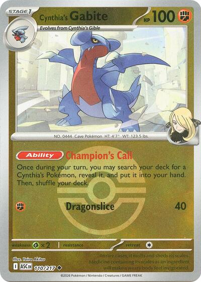Cynthia's Gabite (Poke Ball)
