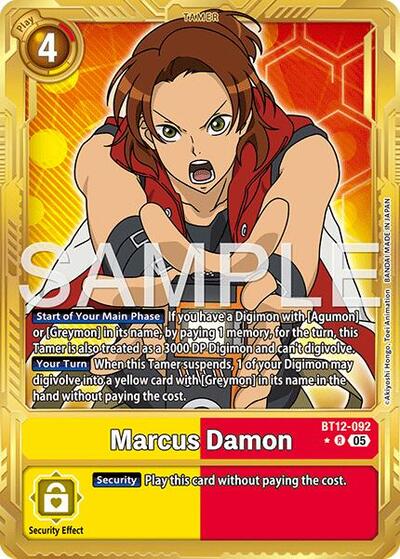 Marcus Damon - BT12-092 (Gold Border)