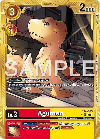 Agumon - EX4-005 (Gold Border)