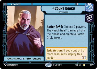 Count Dooku - Offering Aid