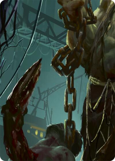 Riptide, Lurker of the Deep // Gravy Bones, Shipwrecked Looter Double Sided Art Card (Middle Right)