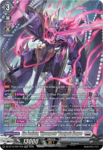 Blue Deathster, "Skyrenspecter" Avantgarda Masques (SR)