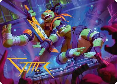 Mikey & Don, Party Planners Art Card (Gold-Stamped Signature)