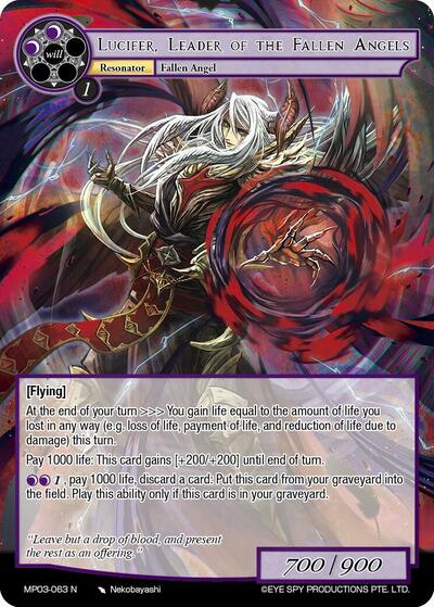 Lucifer, Leader of the Fallen Angels