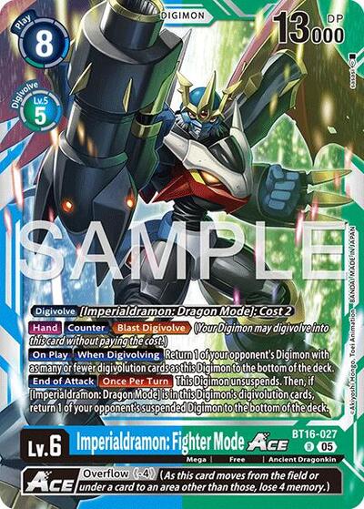 Imperialdramon: Fighter Mode ACE - BT16-027 (Reprint)