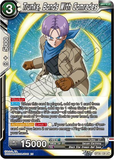 Trunks, Bonds With Comrades