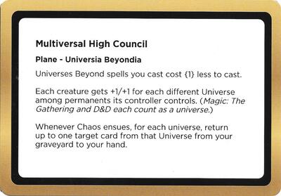 Multiversal High Council (Black Lotus Unknown Planechase)