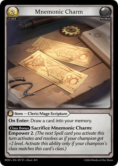 Mnemonic Charm (Curio Foil)