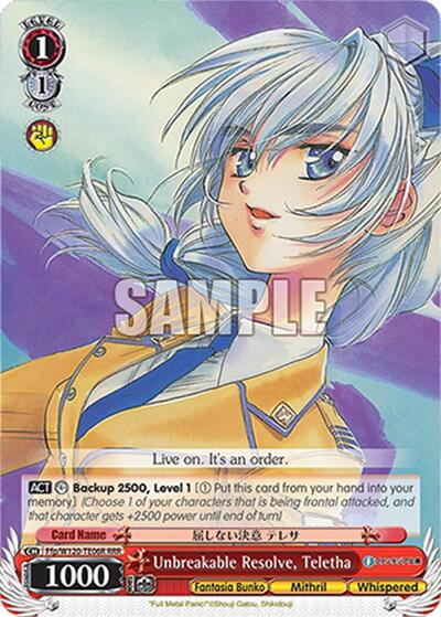 Unbreakable Resolve, Teletha
