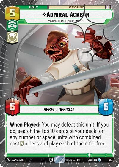 Admiral Ackbar - Assume Attack Coordinates (Hyperspace Foil)