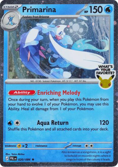 Primarina - 020/084 (What's Your Favorite Stamp)