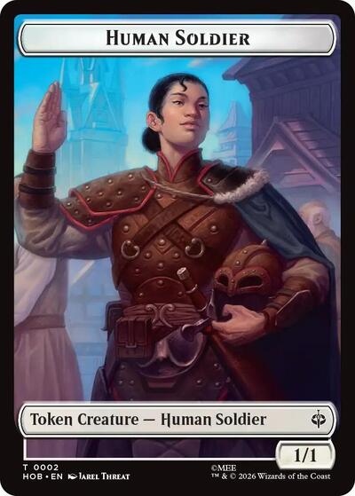 Human Soldier // Treasure (0012) Double-Sided Token