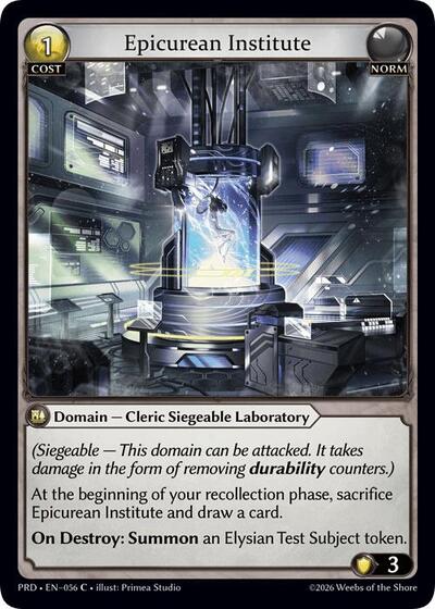 Epicurean Institute (Interference Curio Foil)