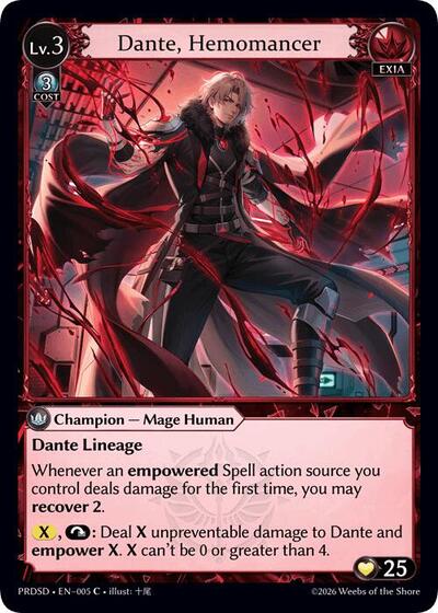 Dante, Hemomancer