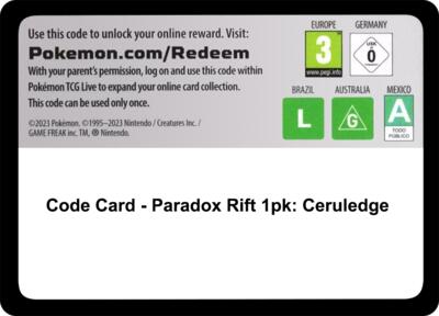 Code Card - Paradox Rift 1pk: Ceruledge