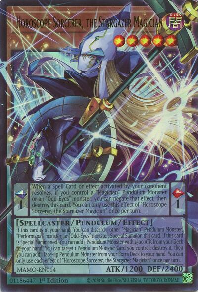 Horoscope Sorcerer, the Stargazer Magician (Extended Art)