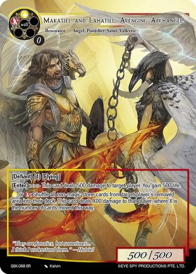 Makatiel and Lahatiel, Avenging Archangels