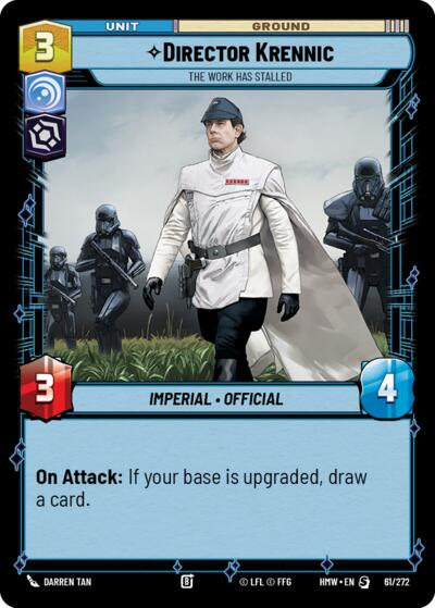 Director Krennic - The Work Has Stalled