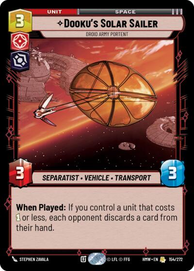 Dooku's Solar Sailer - Droid Army Portent