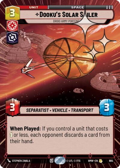 Dooku's Solar Sailer - Droid Army Portent (Hyperspace Foil)