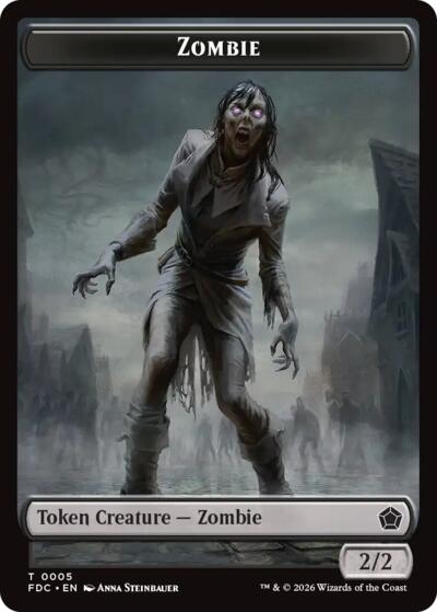 Zombie // Zombie Knight Double-Sided Token