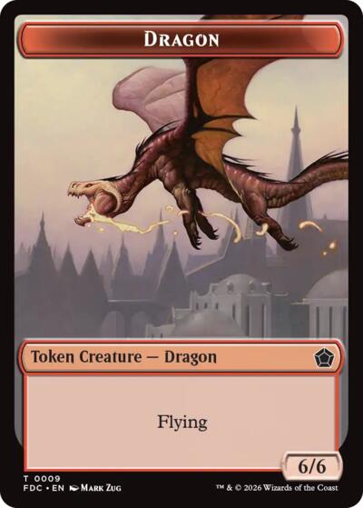 Dragon (0009) // Treasure Double-Sided Token