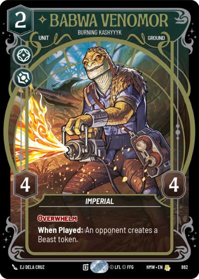 Babwa Venomor - Burning Kashyyyk (Prestige Foil)