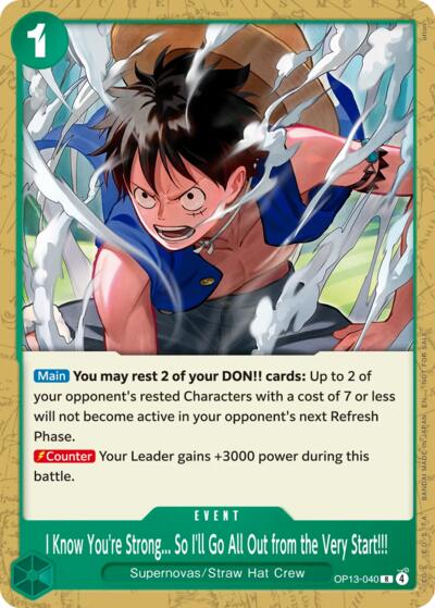 I Know You're Strong... So I'll Go All Out from the Very Start!!! (Tournament Pack 2026 Vol. 4)