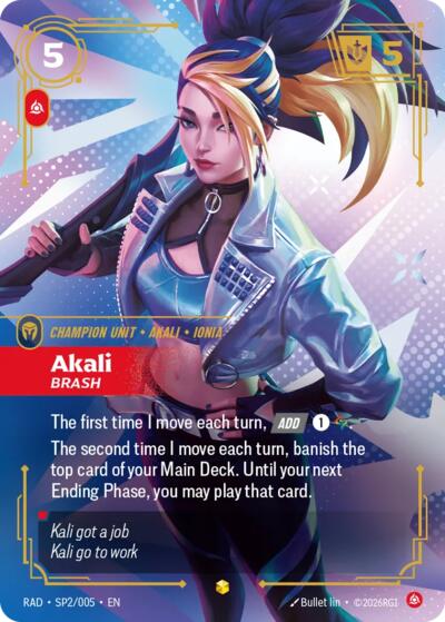 Akali, Brash (K/DA Special Art Card)