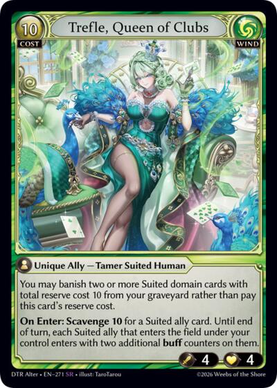 Trefle, Queen of Clubs