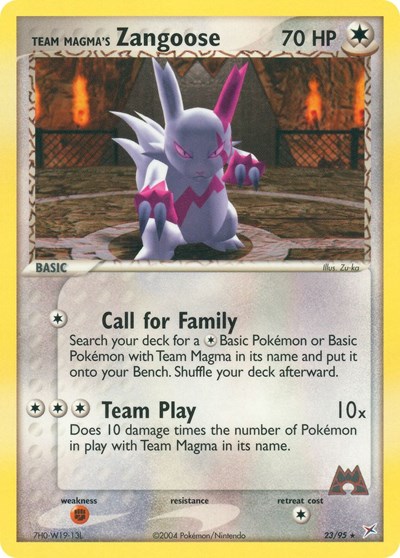 Team Magma's Zangoose